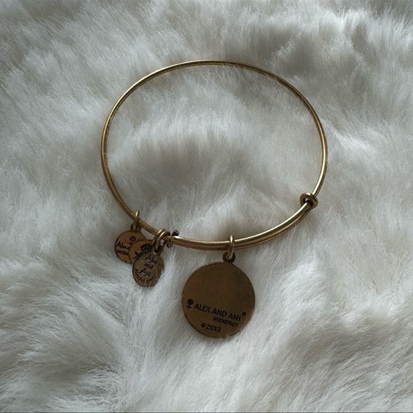 Alex and Ani Boston Skyline Charm Bangle Bracelet Gold Finish - Picture 2 of 3